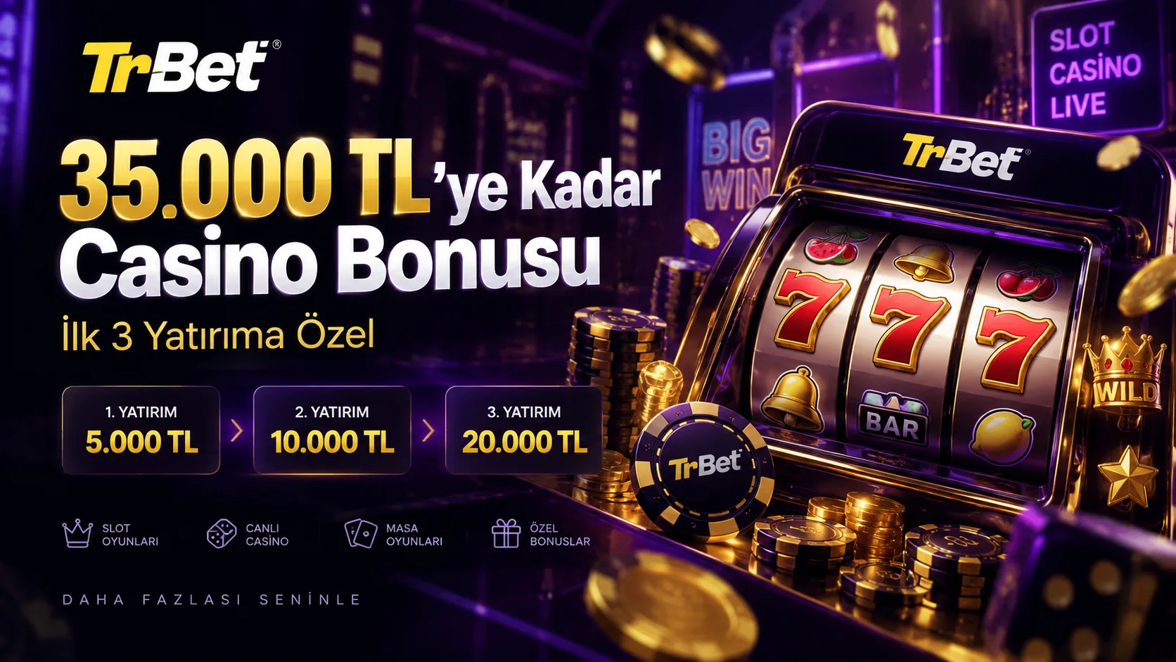 Trbet casino hoş geldin bonusu 35.000 TL